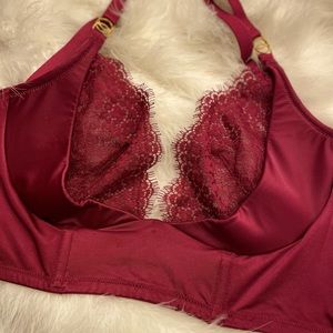 Victoria Secret Sexy Lace Up Bustier in Burgundy